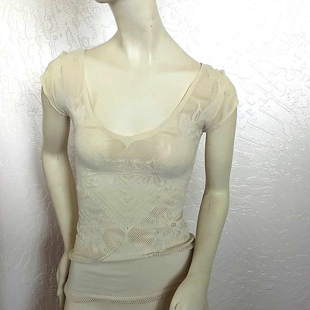 Free People Cream Colored Top